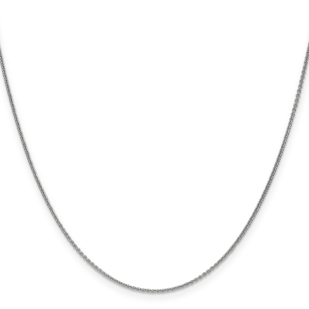 1.1mm 14K White Gold Round Cable Chain - Sophia Jewelers