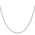 1.1mm 14K White Gold Round Cable Chain - Sophia Jewelers