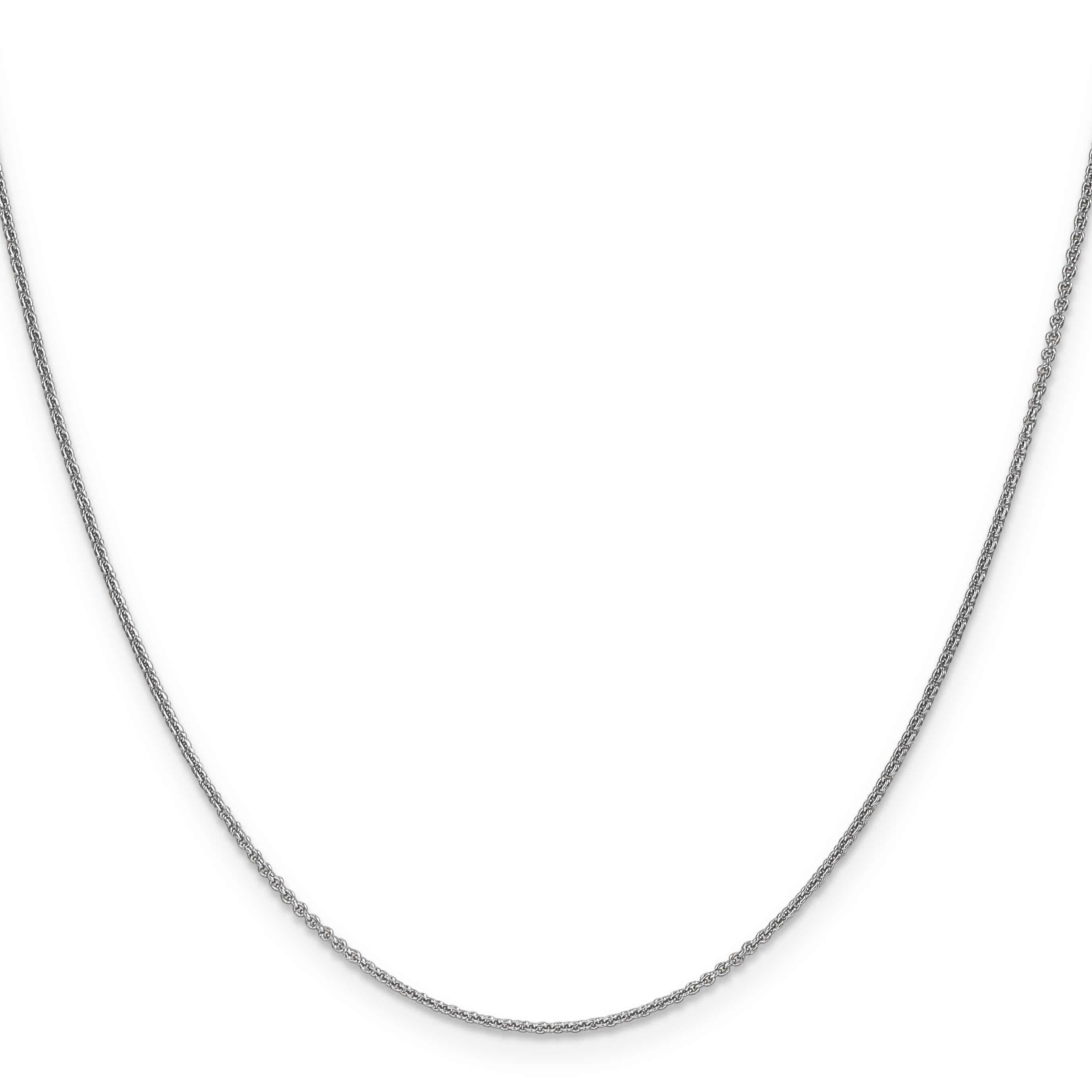1.1mm 14K White Gold Round Cable Chain - Sophia Jewelers