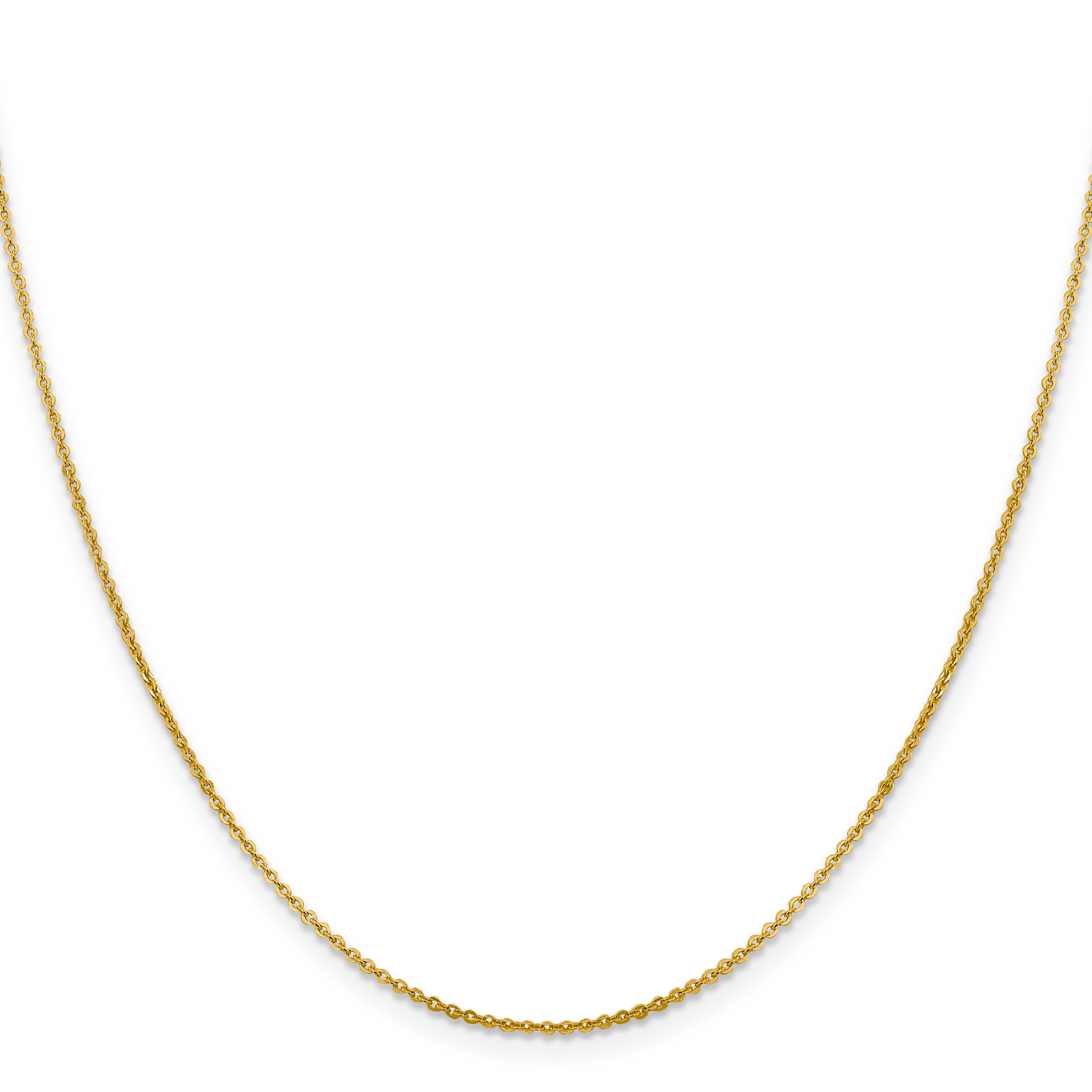 1.4mm 14K Yellow Gold Flat Cable Chain - Sophia Jewelers