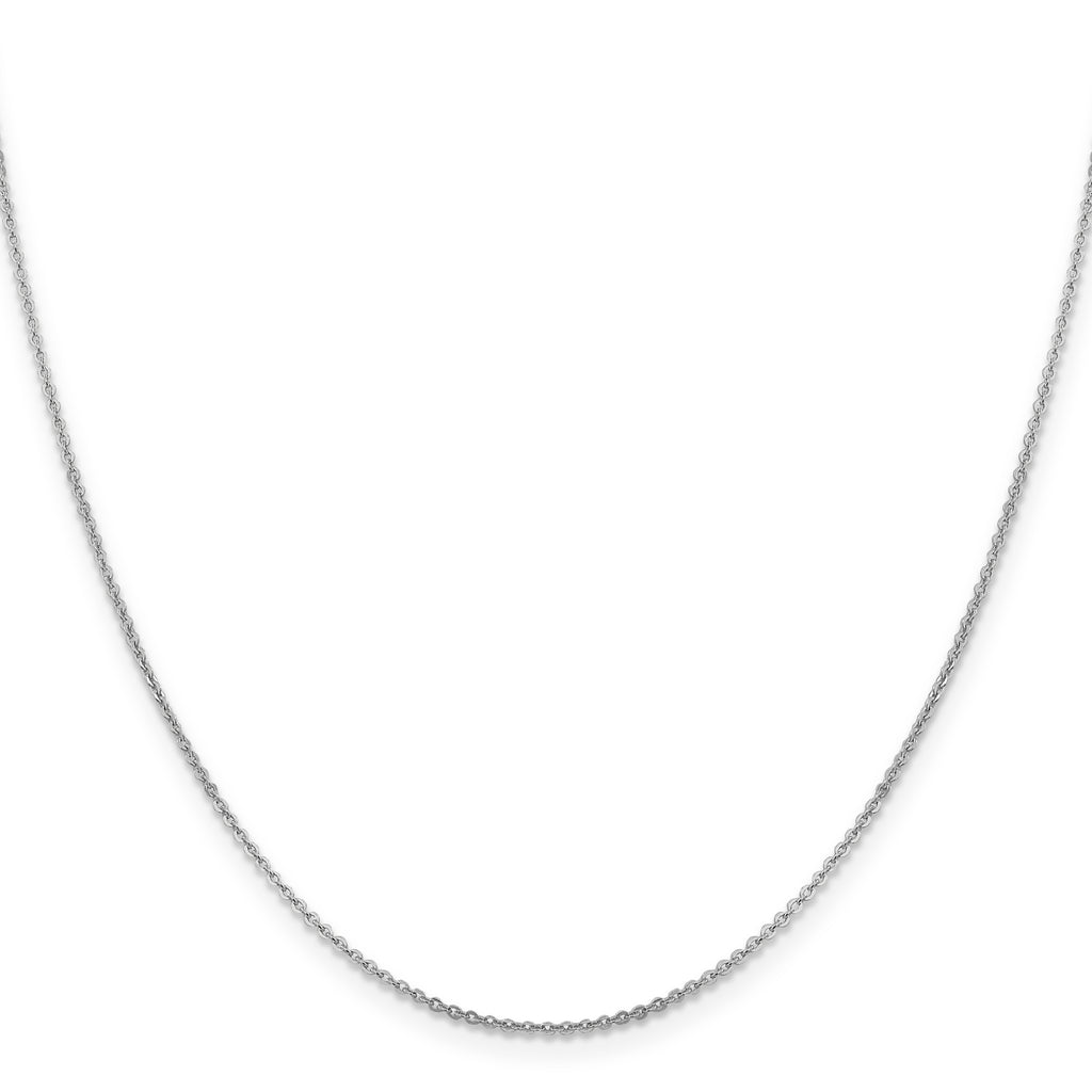 Flat Cable Chain in 14K White Gold, 1.4mm - Sophia Jewelers