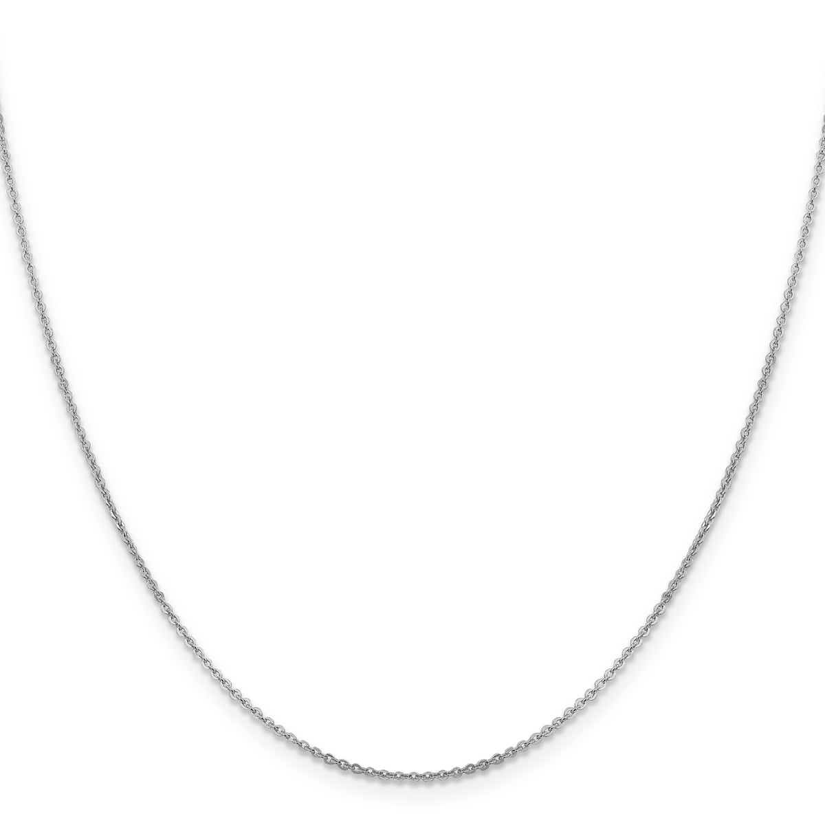 Flat Cable Chain in 14K White Gold, 1.4mm - Sophia Jewelers