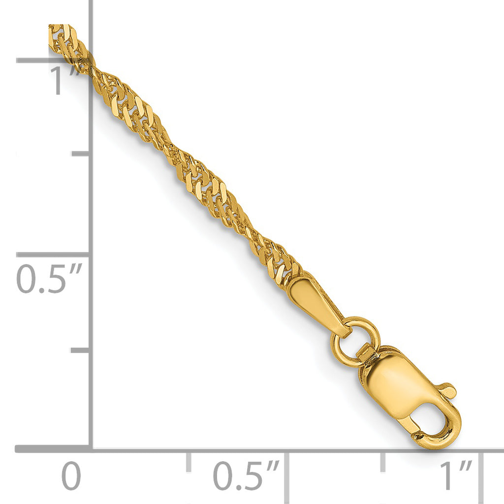 1.9mm 14K Yellow Gold Singapore Chain - Sophia Jewelers