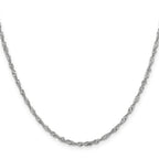 1.9mm 14K White Gold Singapore Chain - Sophia Jewelers