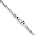 1.9mm 14K White Gold Singapore Chain - Sophia Jewelers