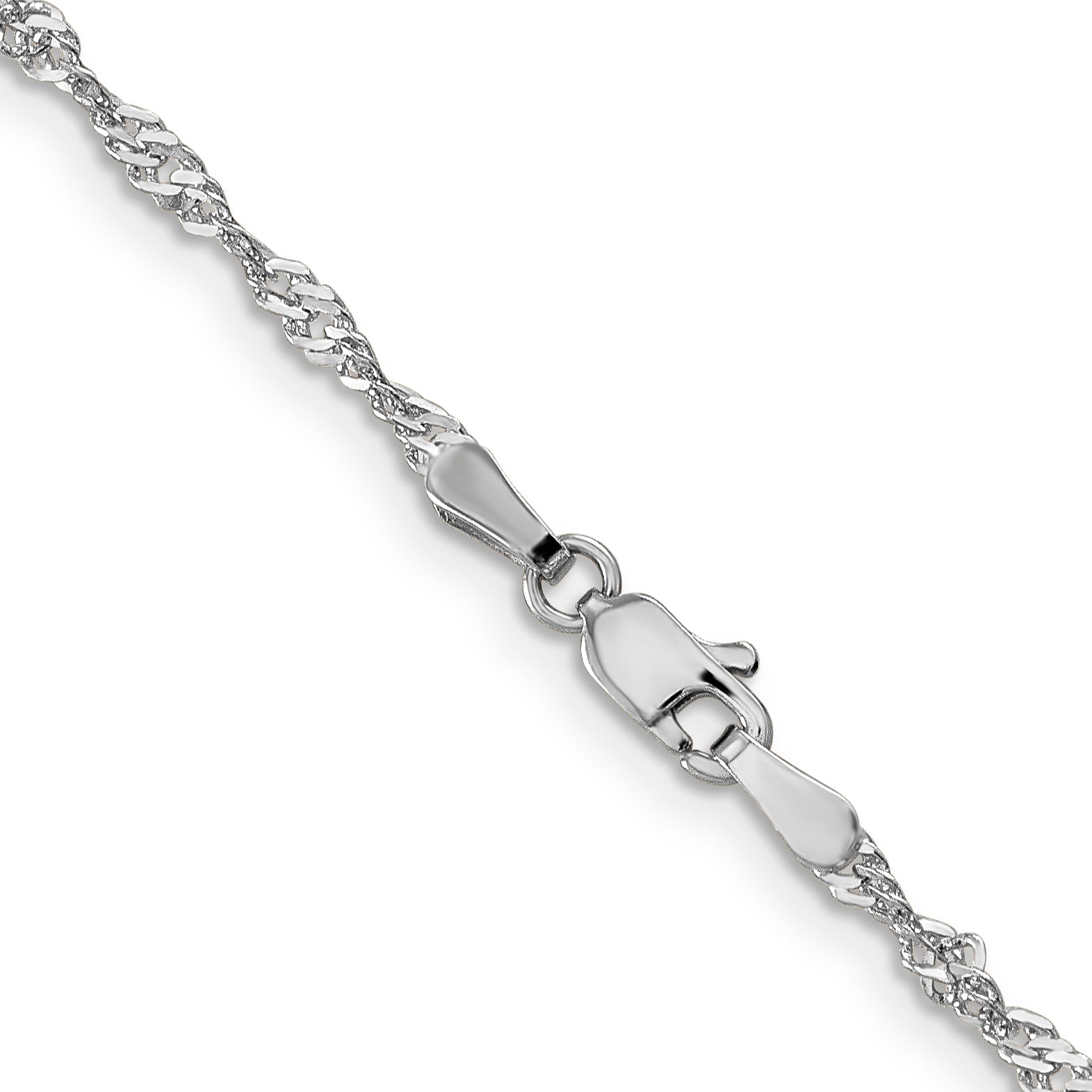 1.9mm 14K White Gold Singapore Chain - Sophia Jewelers