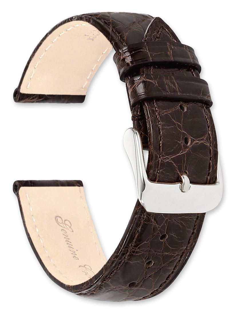 Genuine Crocodile Brown (Long) 16X14MM - Sophia Jewelers