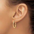 Hoop Earrings in 14K Yellow Gold, 2x20mm - Sophia Jewelers