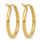 Hoop Earrings in 14K Yellow Gold, 2x20mm - Sophia Jewelers
