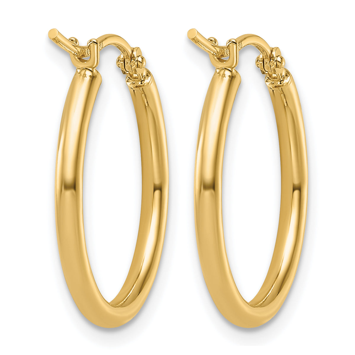 Hoop Earrings in 14K Yellow Gold, 2x20mm - Sophia Jewelers