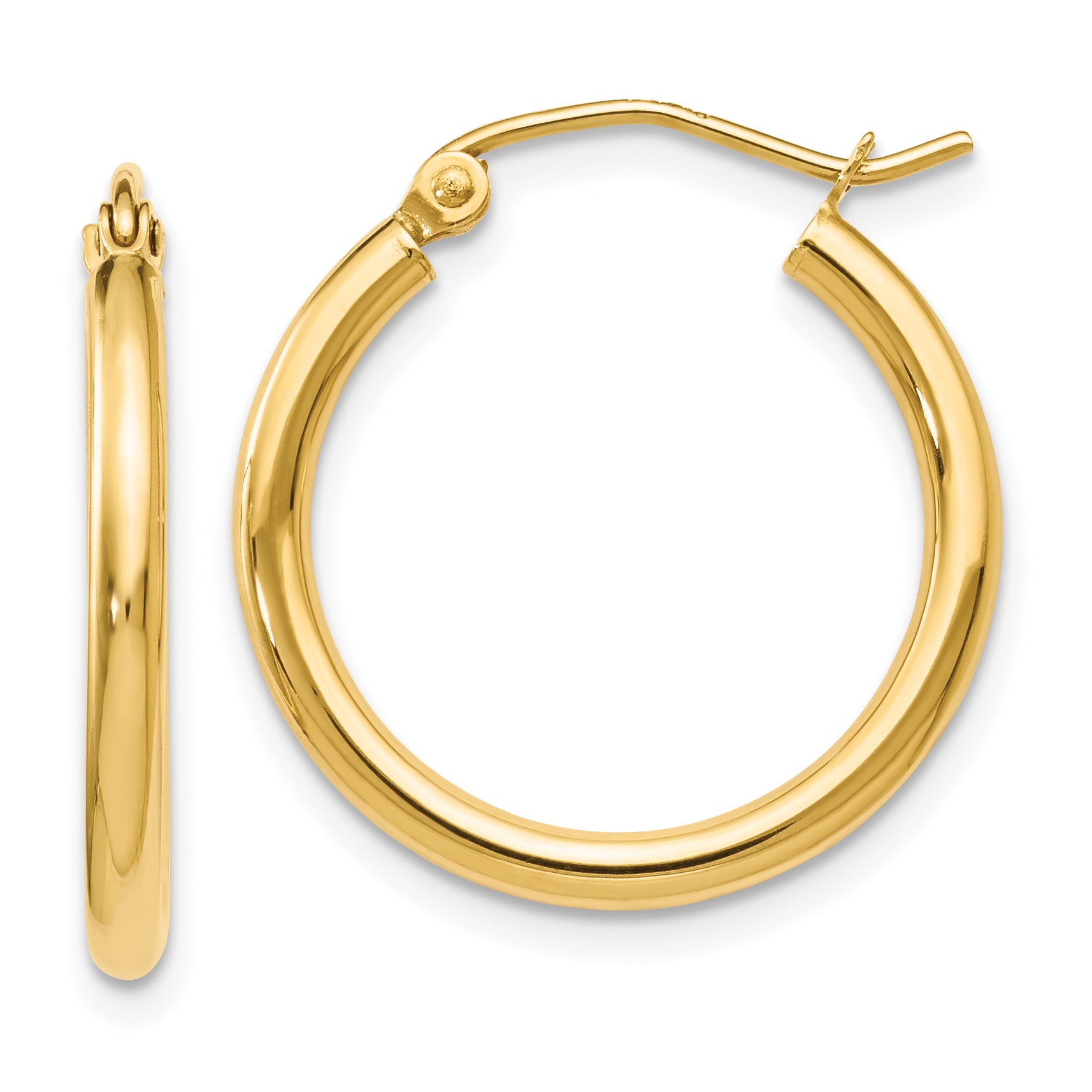 14K 2x20mm Polished Hoop Earrings Main image