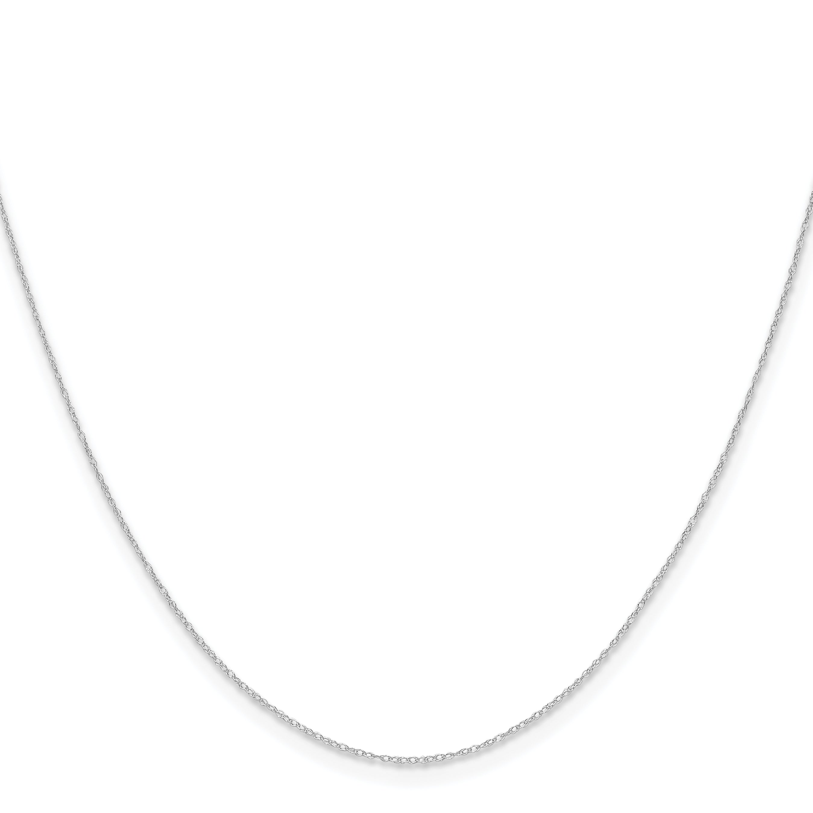 0.4mm 14K White Gold Cable Rope Chain - Sophia Jewelers