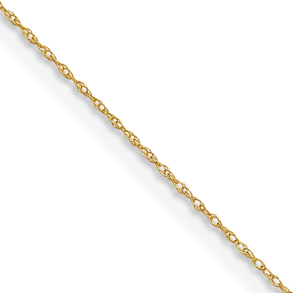 0.4mm 14K Yellow Gold Cable Rope Chain - Sophia Jewelers Main image