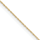Cable Rope Chain Necklace in 14K Yellow Gold, 0.4mm