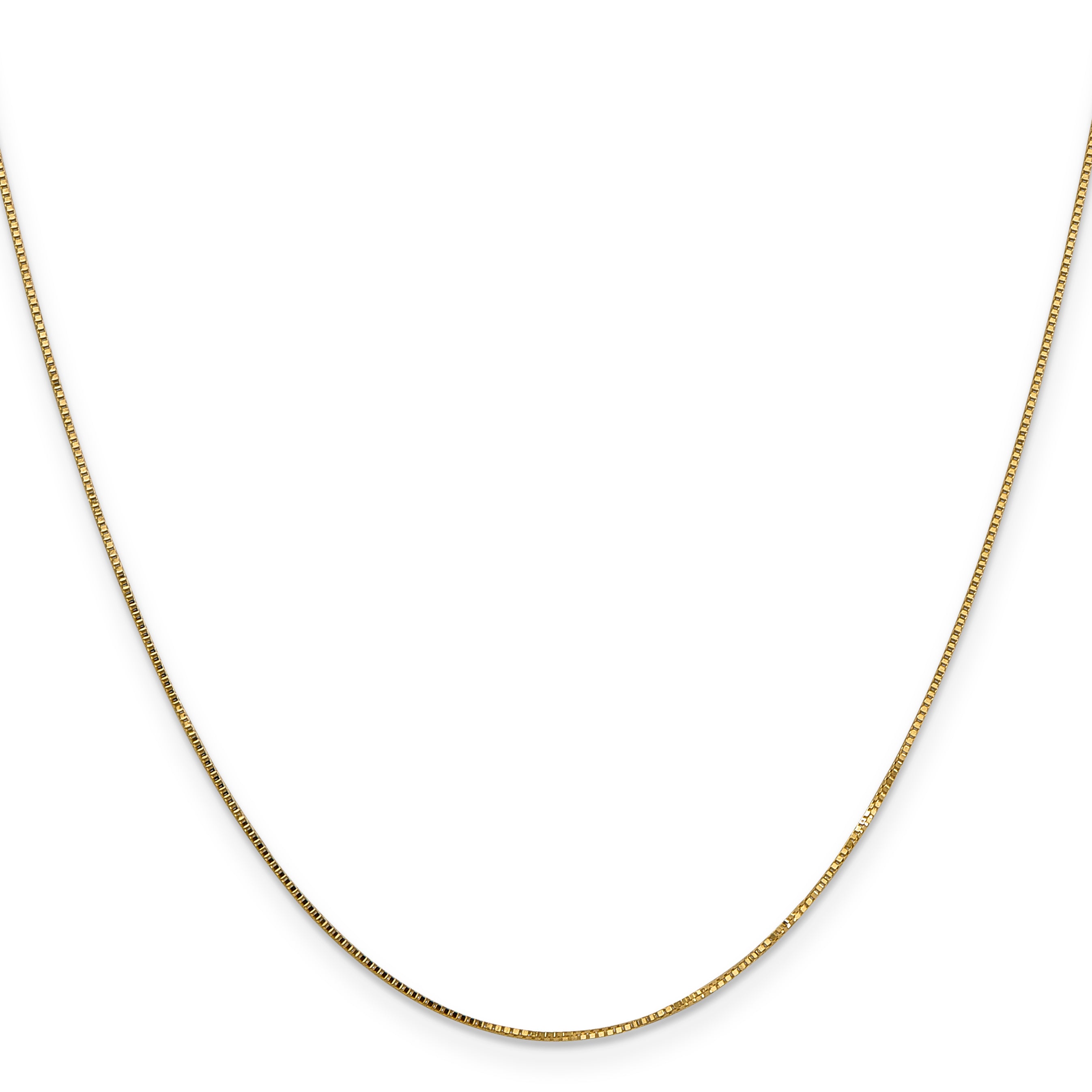 0.8mm 14K Yellow Gold Box Chain - Sophia Jewelers Main image