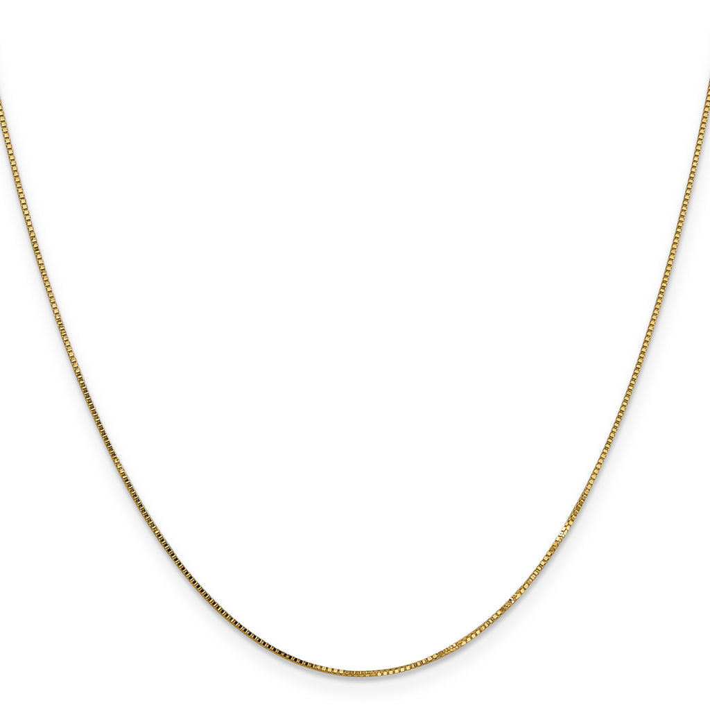 0.8mm 14K Yellow Gold Box Chain - Sophia Jewelers