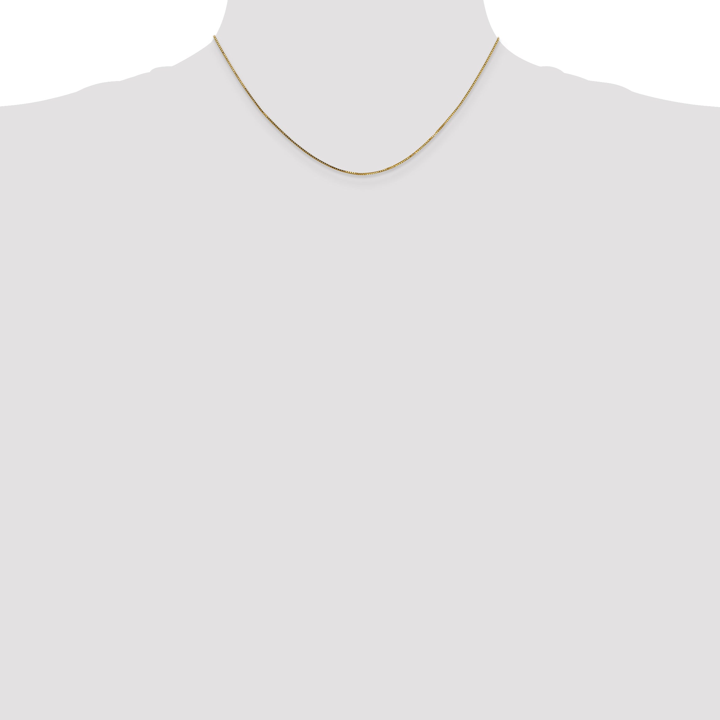 0.8mm 14K Yellow Gold Box Chain - Sophia Jewelers