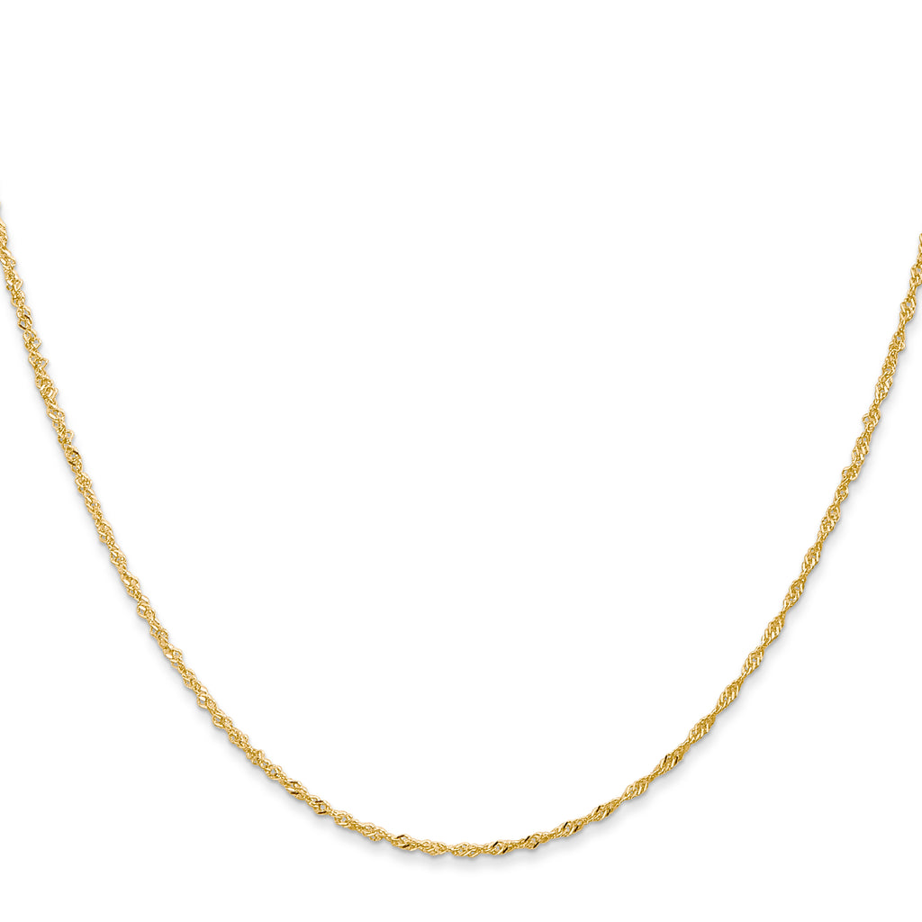 1.0mm 10K Yellow Gold Singapore Chain - Sophia Jewelers