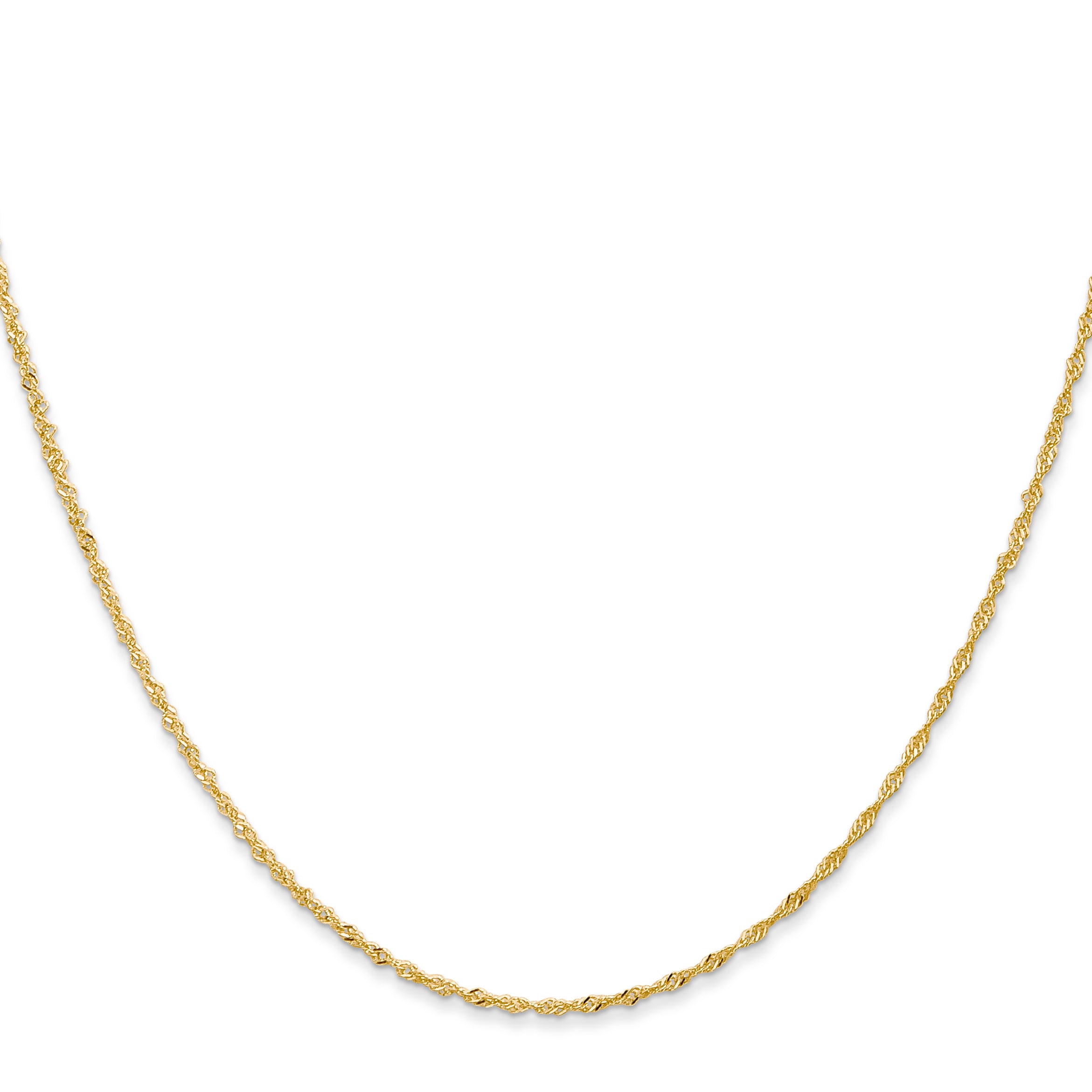 1.0mm 10K Yellow Gold Singapore Chain - Sophia Jewelers