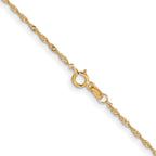 1.0mm 10K Yellow Gold Singapore Chain - Sophia Jewelers