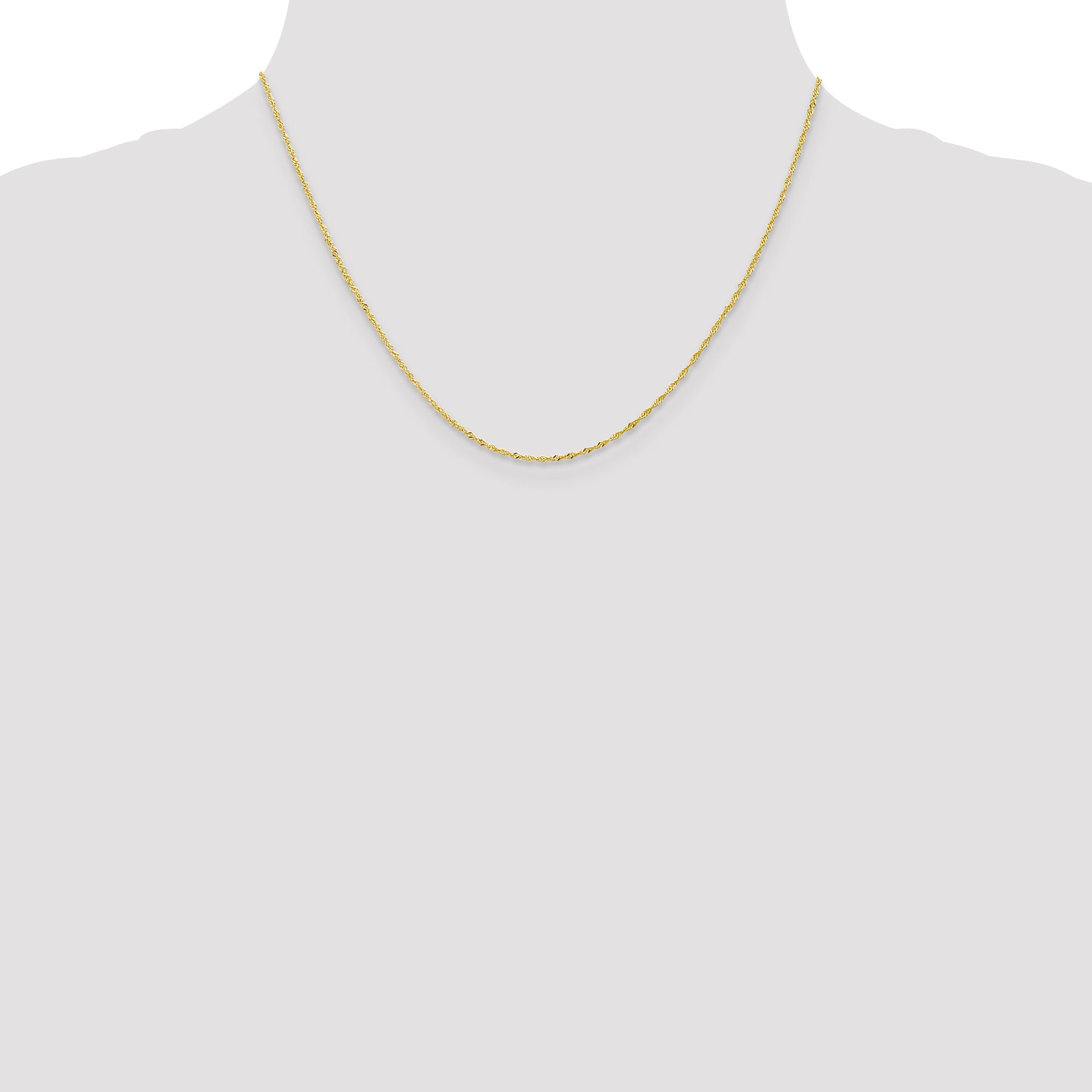 1.0mm 10K Yellow Gold Singapore Chain - Sophia Jewelers