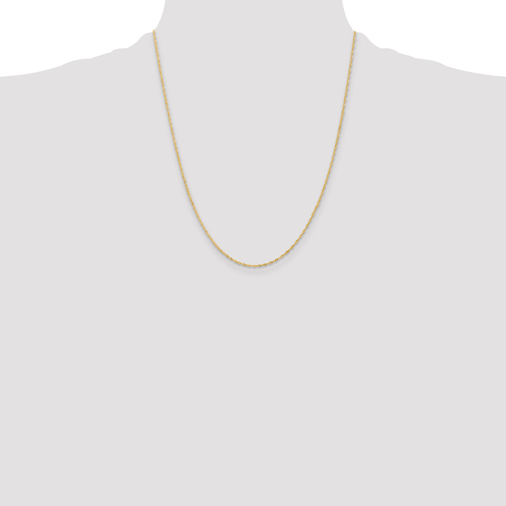 10k 1 mm Singapore Chain
