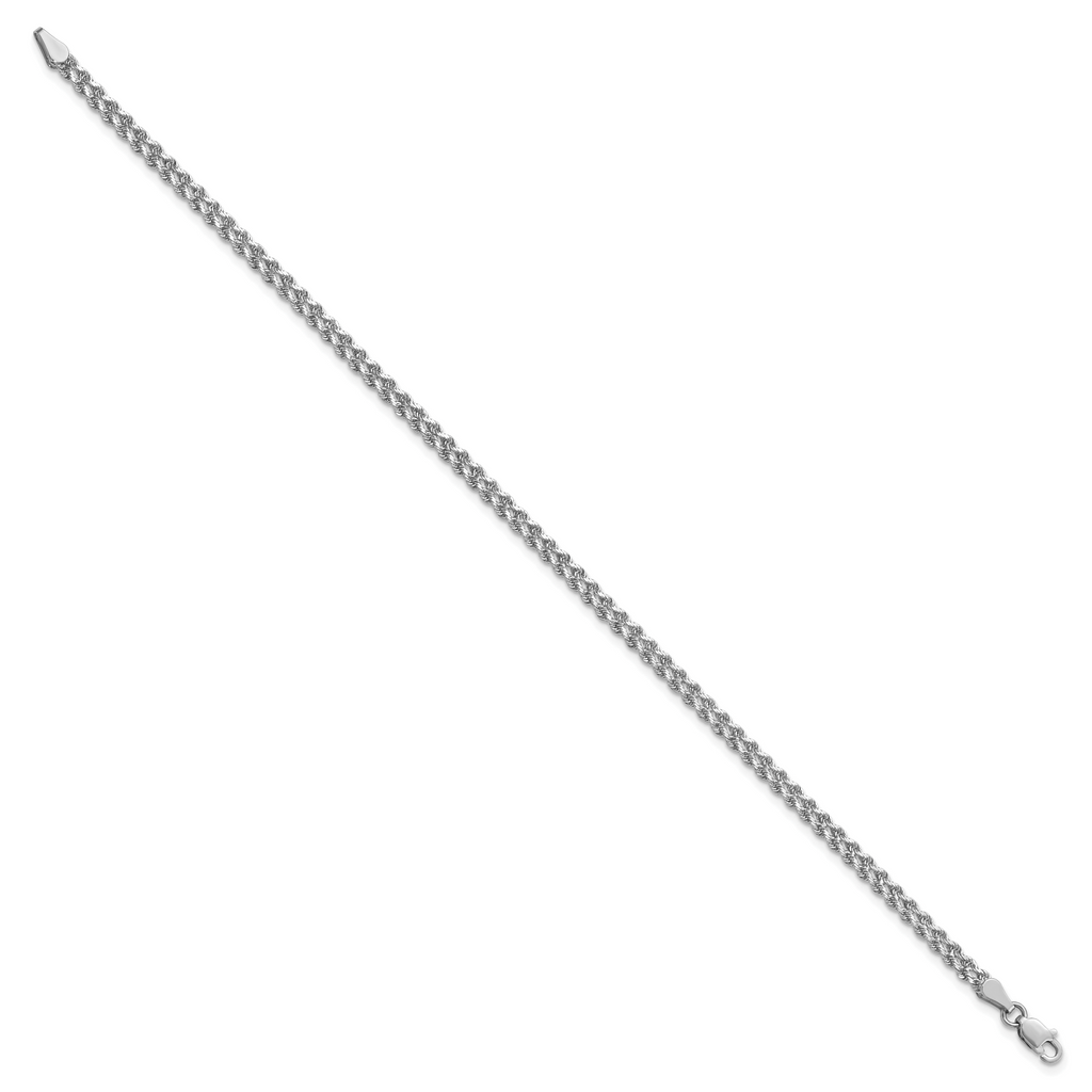 3.0mm 14K White Gold Diamond-Cut Rope Chain - Sophia Jewelers