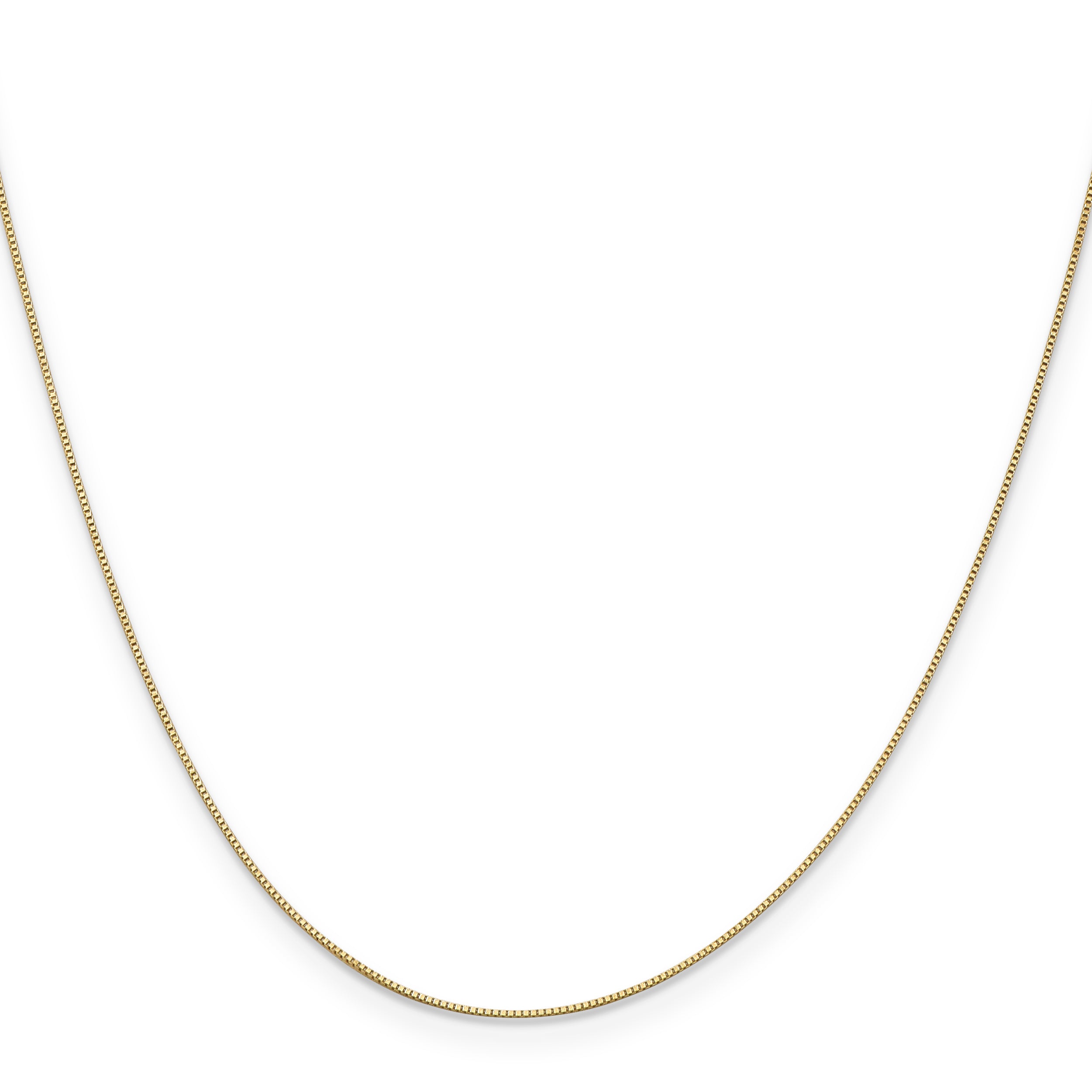 Box Chain Necklace in 10K Yellow Gold, 0.5mm Secondary image