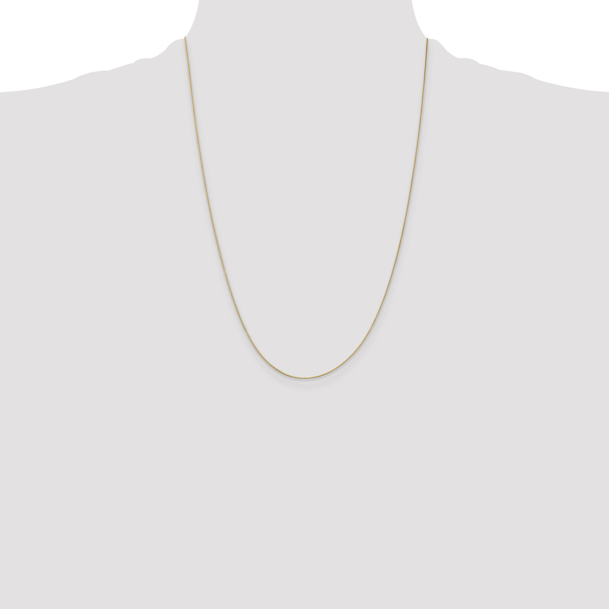 10k .5mm Baby Box Chain W/Spring Ring Clasp