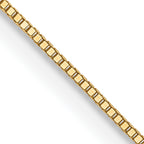 10k .5mm Baby Box Chain W/Spring Ring Clasp