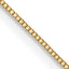 10k .5mm Baby Box Chain W/Spring Ring Clasp