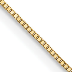 10k .5mm Baby Box Chain W/Spring Ring Clasp