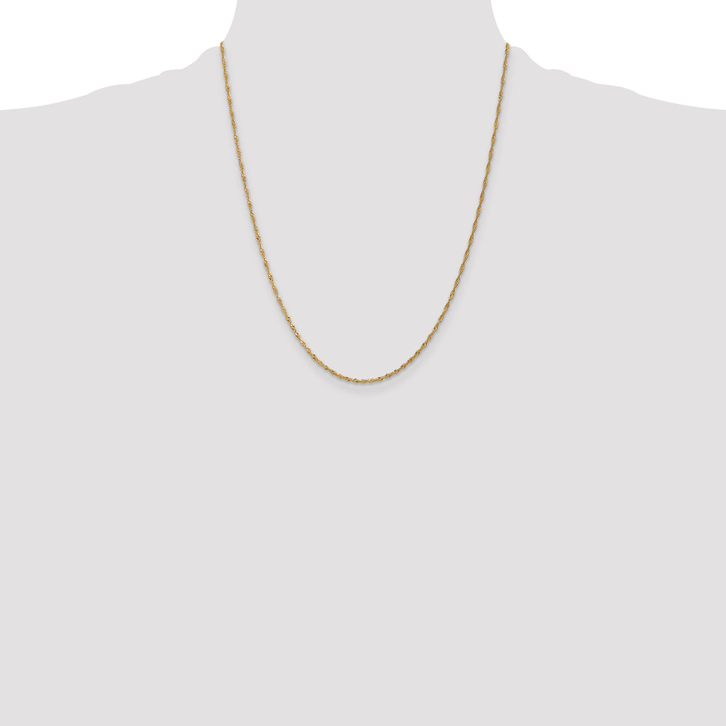 1.3mm 10K Yellow Gold Singapore Chain - Sophia Jewelers