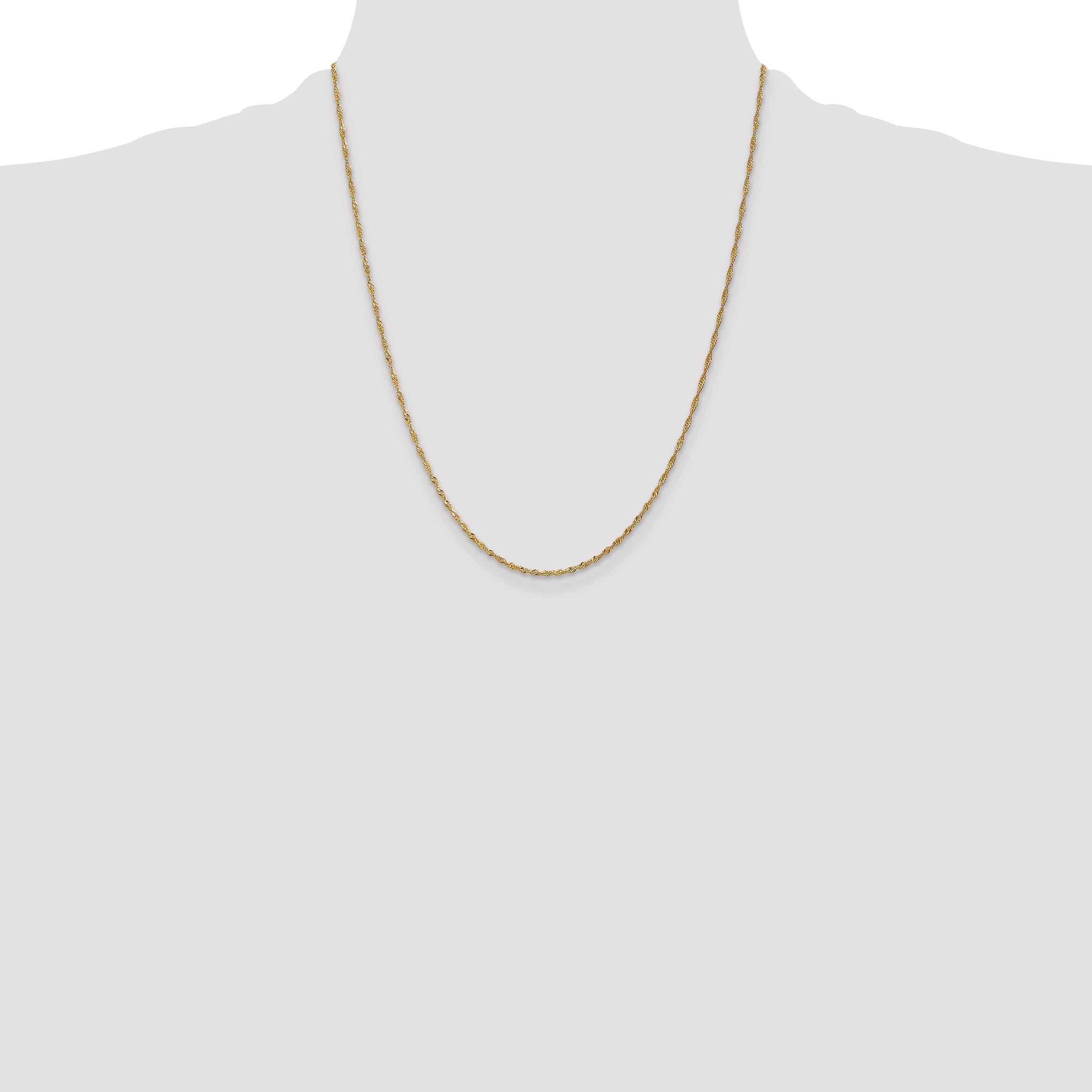 1.3mm 10K Yellow Gold Singapore Chain - Sophia Jewelers
