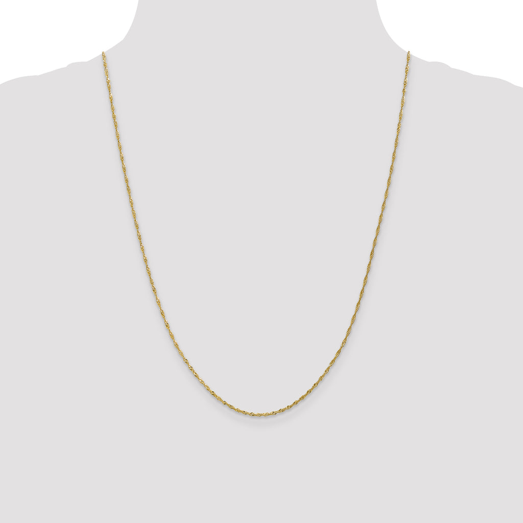 10K 1.3 mm Singapore Chain