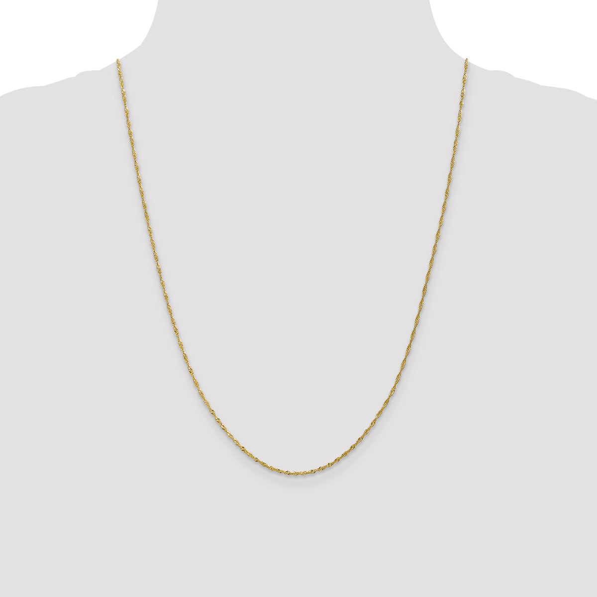 10K 1.3 mm Singapore Chain