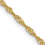 1.3mm 10K Yellow Gold Singapore Chain - Sophia Jewelers
