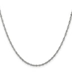 1.6mm 14K White Gold Singapore Chain - Sophia Jewelers