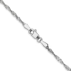 1.6mm 14K White Gold Singapore Chain - Sophia Jewelers