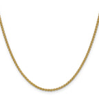 2.1mm 14K Yellow Gold Spiga Wheat Chain - Sophia Jewelers