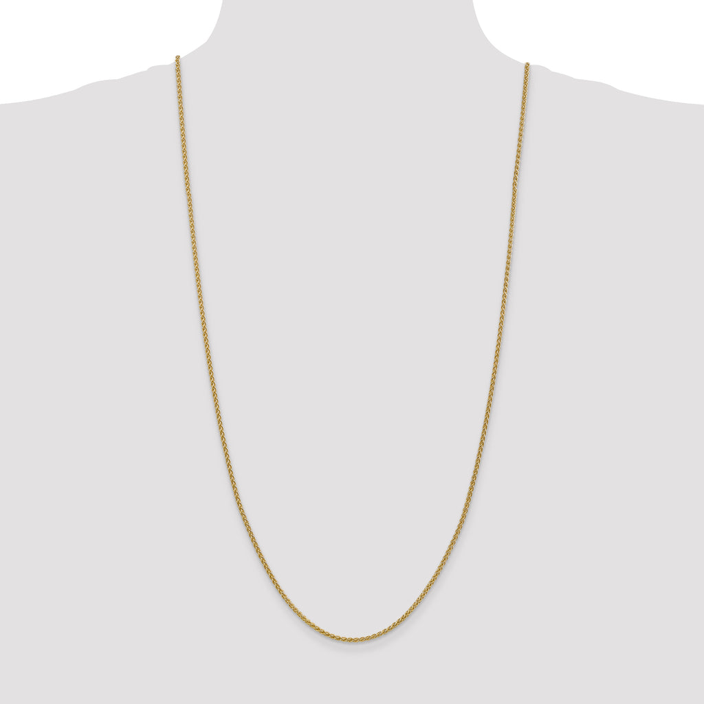 Spiga Wheat Chain Necklace in 14K Yellow Gold, 2.1mm - Sophia Jewelers