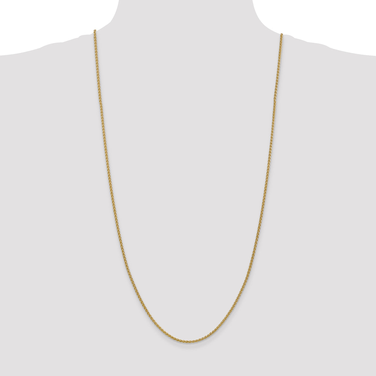Spiga Wheat Chain Necklace in 14K Yellow Gold, 2.1mm - Sophia Jewelers