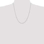 10k White Gold 1mm Singapore Chain