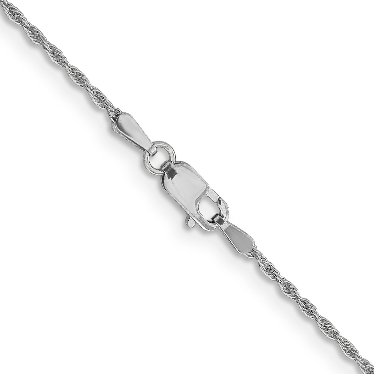 1.3mm 14K White Gold Loose Rope Chain - Sophia Jewelers