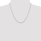 14K White Gold 1.3mm Loose Rope Chain