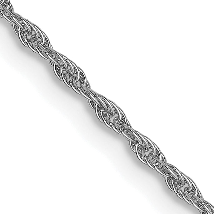 1.3mm 14K White Gold Loose Rope Chain - Sophia Jewelers