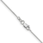 0.7mm 10K White Gold Box Chain - Sophia Jewelers