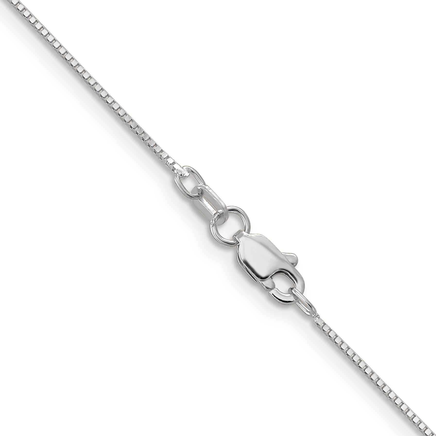 0.7mm 10K White Gold Box Chain - Sophia Jewelers