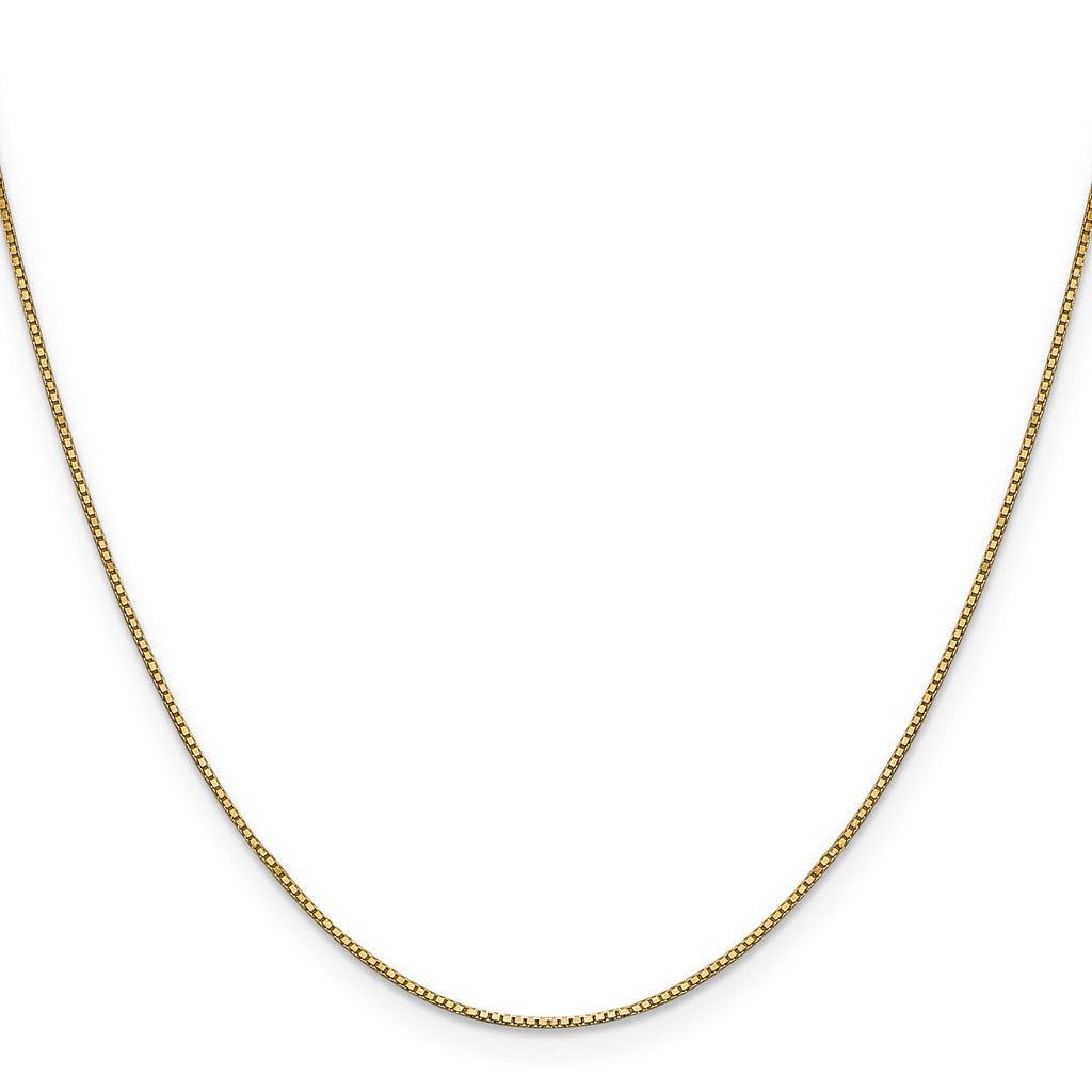 0.8mm 10K Yellow Gold Box Chain - Sophia Jewelers