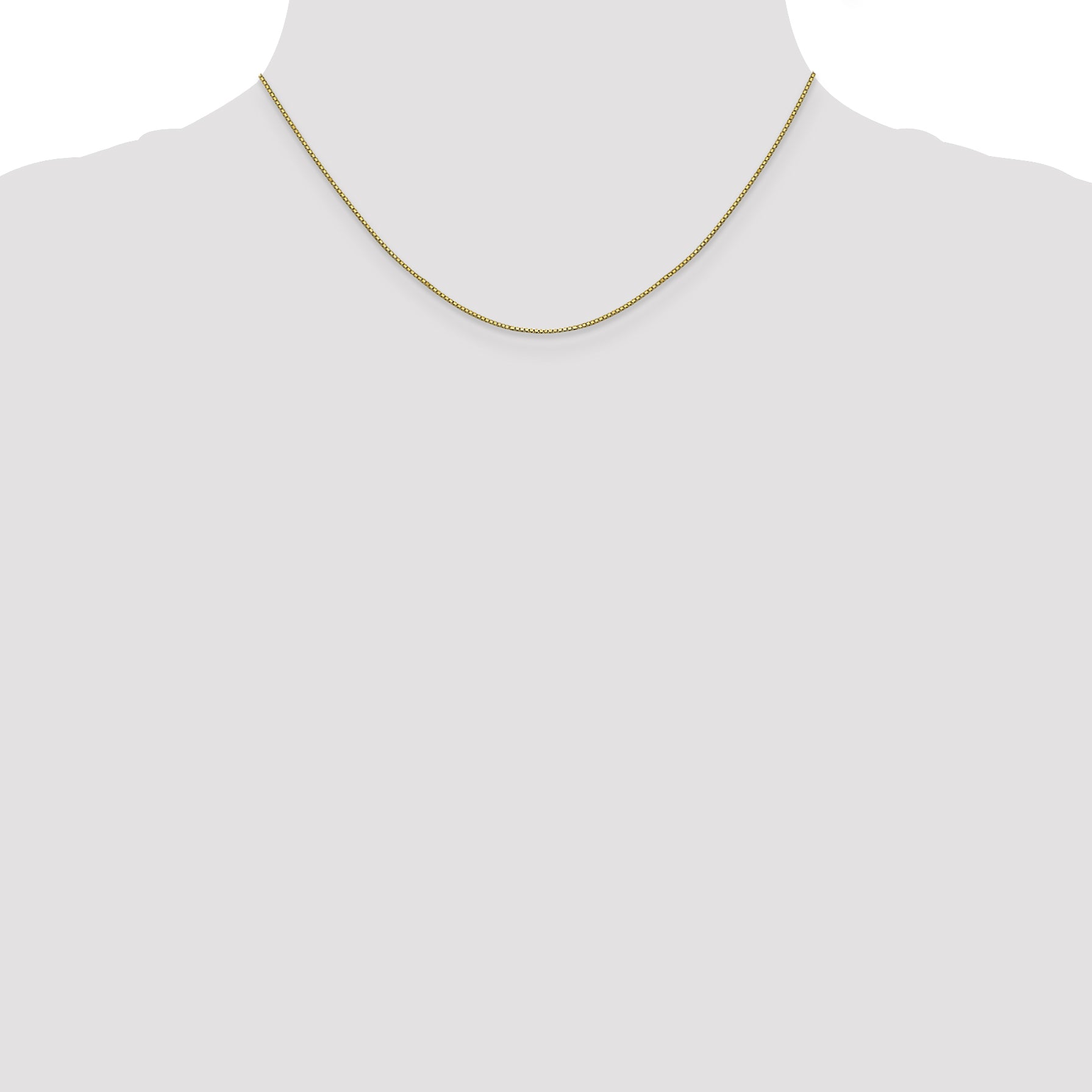 0.8mm 10K Yellow Gold Box Chain - Sophia Jewelers